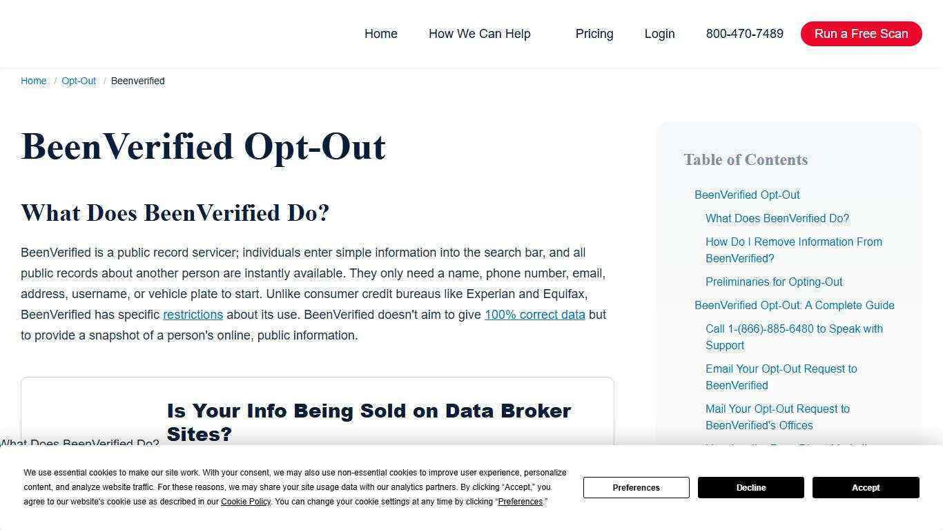 Opt Out and Remove Information from Beenverified - Privacy Request