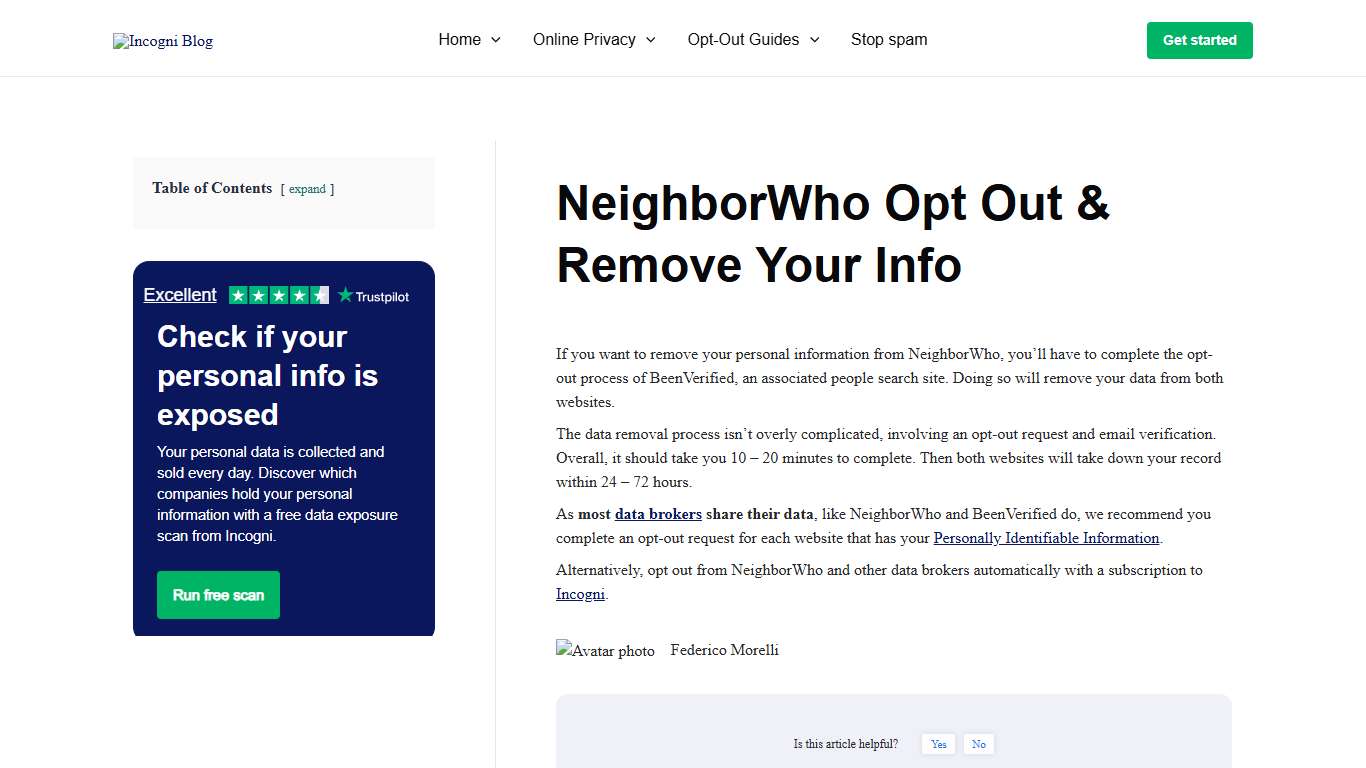 NeighborWho Opt Out & Remove Your Info [2026] | Incogni